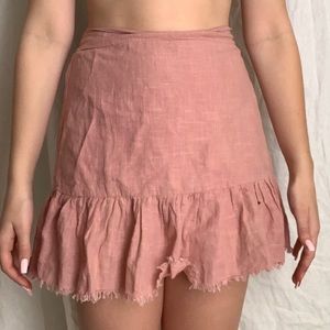Cotton On Pink Linen Skirt